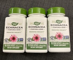 X3 Nature’s Way Echinacea 100 Vegan Capsules Each Exp 04/2025