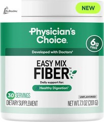 Physician’s CHOICE Easy Mix Fiber for Digestive Health & Regularity -No Grit 7oz