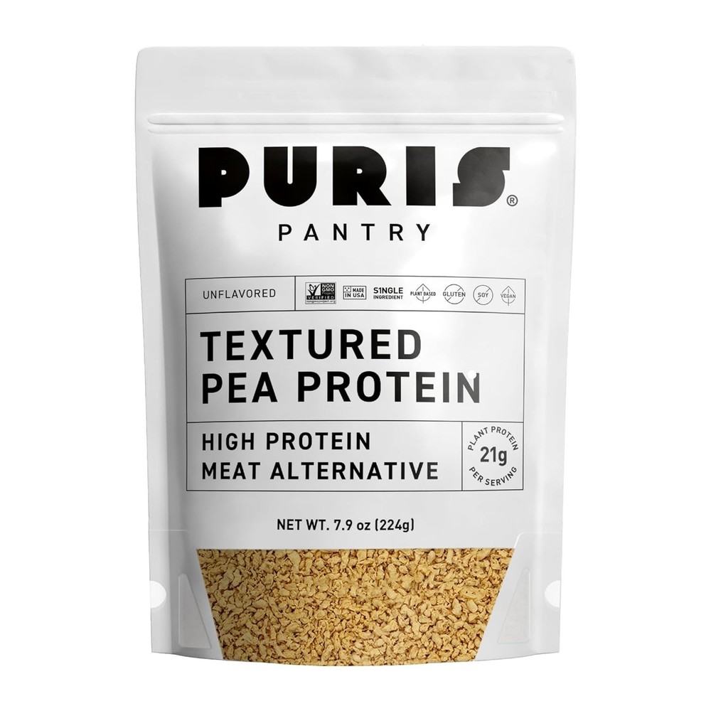 Plant-Based Meat Substitute, Unflavored Pea Protein, Textured Vegetable