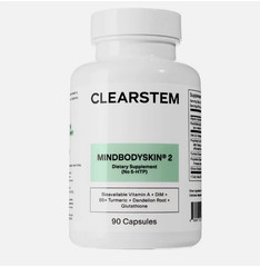3X CLEARSTEM MINDBODYSKIN Hormonal Acne Skin Supplement (No 5-HTP) 90 Capsules