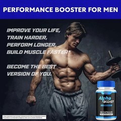 Alpha Boost innovative Supplement for Men with Natural Ingredients 60 Capsules.