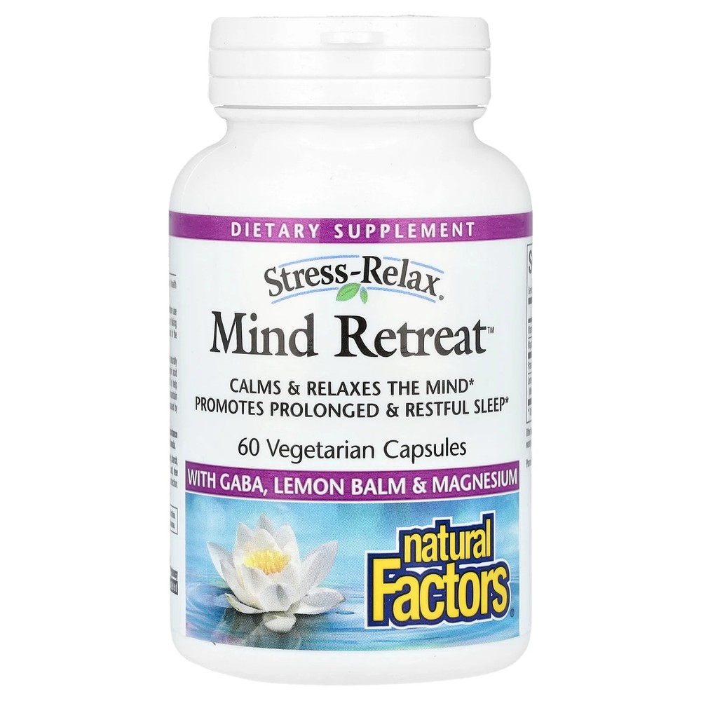 2 X Natural Factors, Stress-Relax, Mind Retreat, 60 Vegetarian Capsules