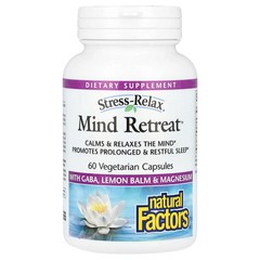 2 X Natural Factors, Stress-Relax, Mind Retreat, 60 Vegetarian Capsules