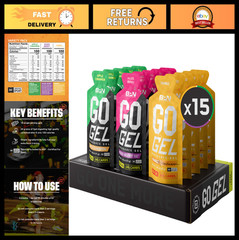 Vegan Gluten-Free Endurance Gel – 24g Carbs, 100 Calories, 15 Pack – Energy Boos