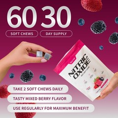 Beet Root Nitric Oxide Supplements for Energy & Heart Health – 60 Soft Chews