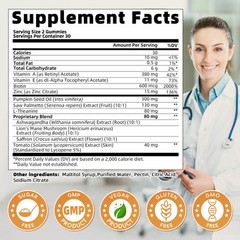 Pumpkin Seed Oil Gummies Cold Pressed w/Saw Palmetto-Hair & Prostate Health