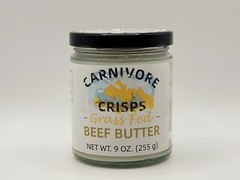 Carnivore Crisps 100% Grass Fed Beef Tallow Whipped Butter 9oz / 255g Sealed Jar