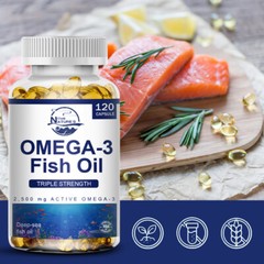 Omega 3 Fish Oil Capsules 3x Strength 3600mg EPA & DHA, Highest Potency – 2PACKS