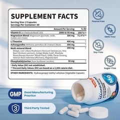 VEV DeepCalm Magnesium Complex 3 Pack 360 Capsule Supplement Pills Ashwagandha