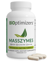 BiOptimizers MassZymes -Complete Digestive Enzymes Supplement for Gut Health 250
