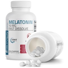 Bronson Melatonin 10Mg Fast Dissolve Cherry Flavored Tablets Vegetaria 360 Count