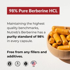BERBERINE+Black pepper 1200MG extract capsules PER SERVINE Healthy Blood Sugar