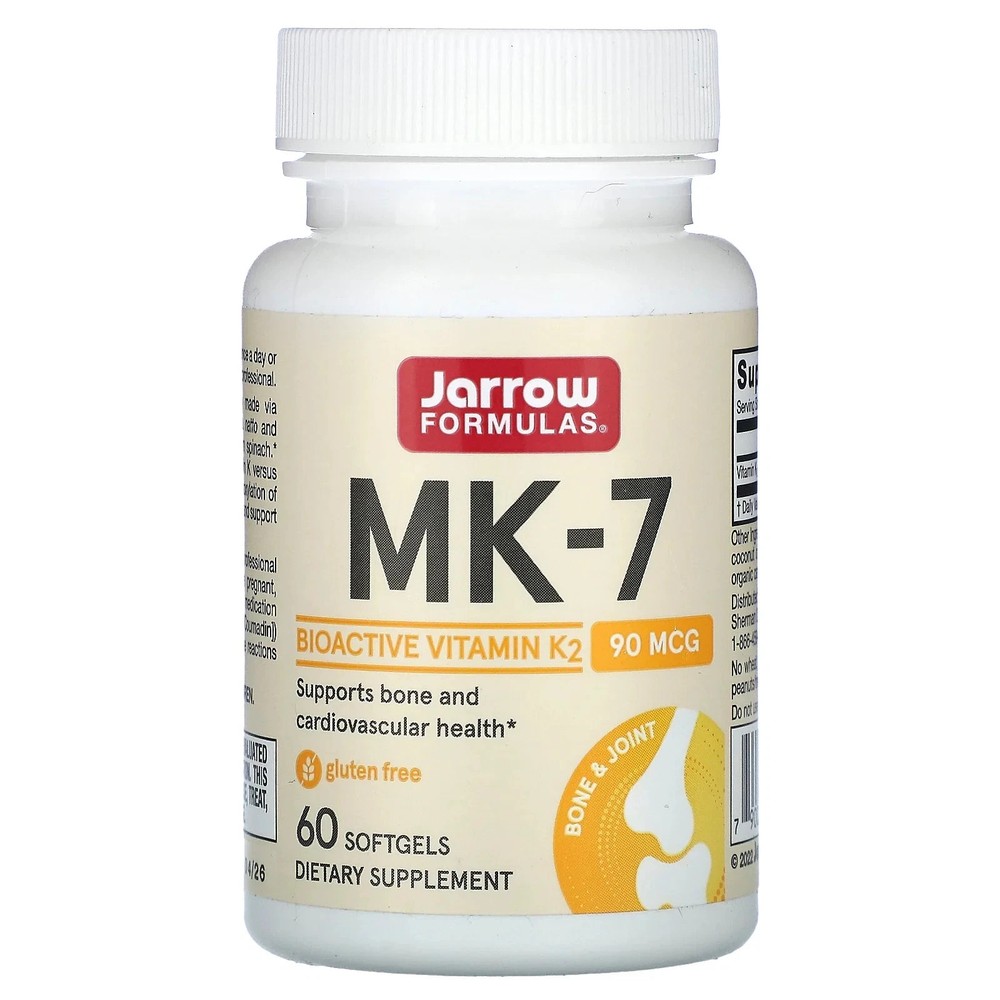 Jarrow- MK-7, 90 mcg, 60 Softgels Exp. 5/2028