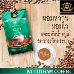 6 x Wuttitham Healthy Instant Coffee 32 in 1 Mixed Herbs Manage Weight Control