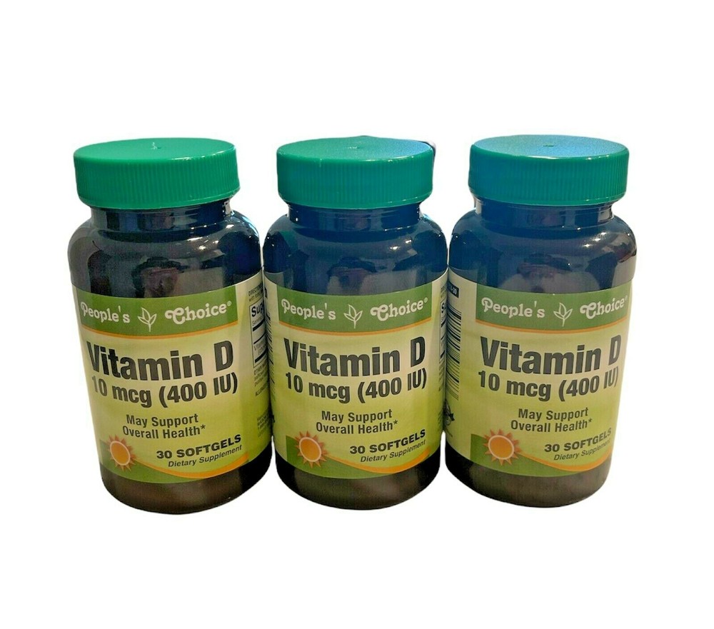 3 PACK Mason Vitamins People’s Choice Vitamin D 10 mcg (400 IU) 90 Softgels