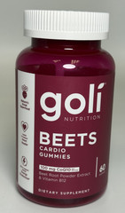 Goli Nutrition Beets Cardio Gummies with CoQ10+Vitamin B12 – 60Ct “EXP: 07/2027*