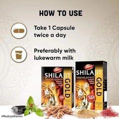 Shilajeet Go0ld Caps 20 Caps Ayurvedic Energy Stamina Support Pack 10