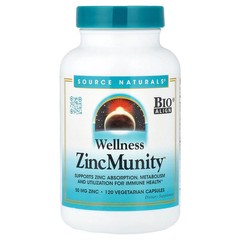 2 X Source Naturals, Wellness ZincMunity�, 120 Vegetarian Capsules