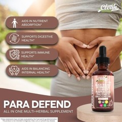 Para Defend Black Walnut Liquid Drops with Sweet Wormwood, Soursop, Garlic, P…
