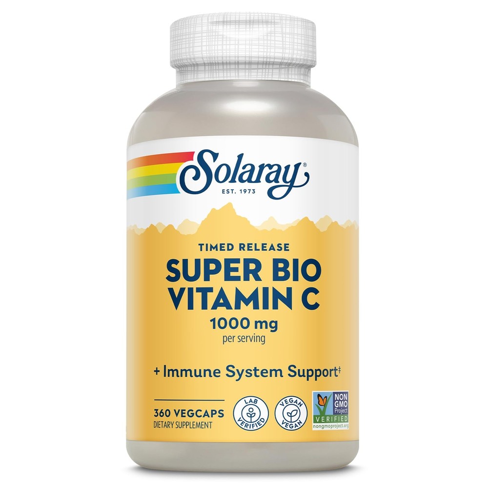 SOLARAY Super Bio Buffered Vitamin C 1000mg – 360 Count (Pack of 1), No Color