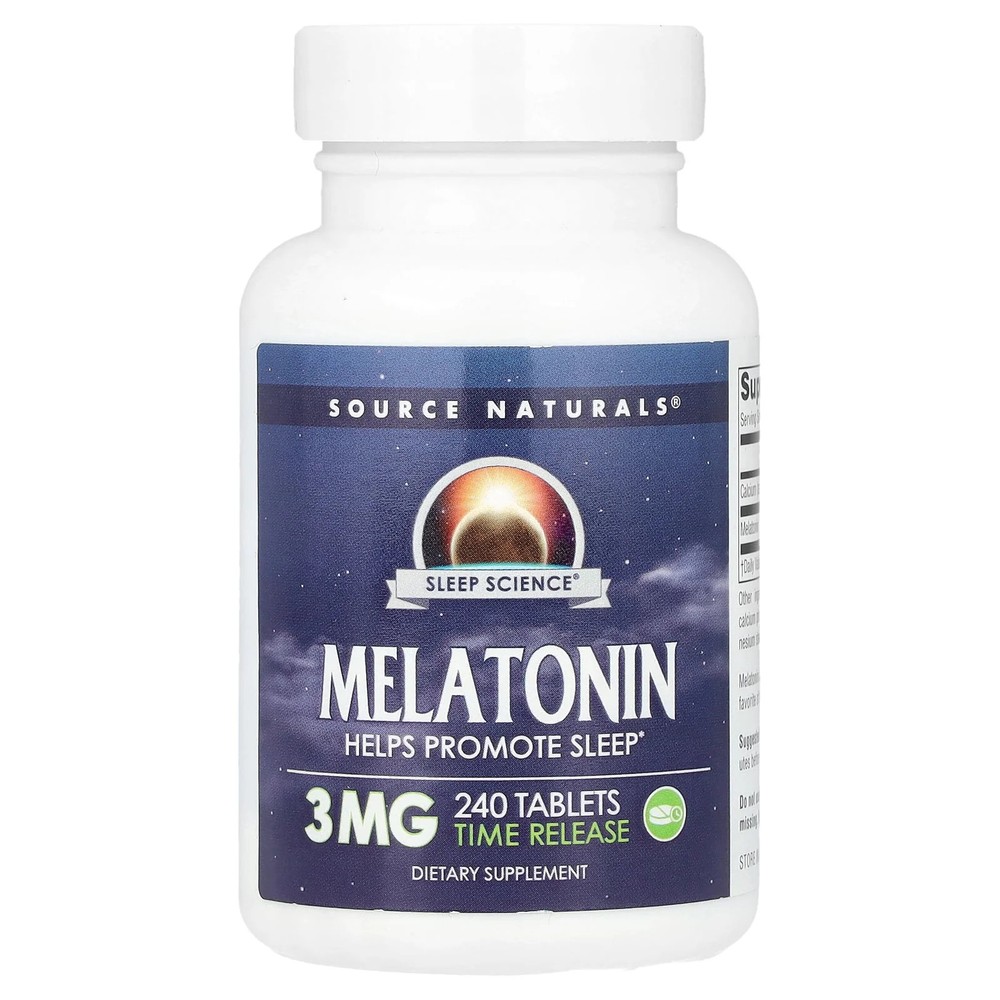 2 X Source Naturals, Melatonin, Timed Release, 3 mg, 240 Tablets