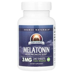 2 X Source Naturals, Melatonin, Timed Release, 3 mg, 240 Tablets