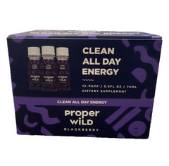 Proper Wild Clean All Day Energy Shots Caffeine+L-Theanine Blackberry 12×2.5oz