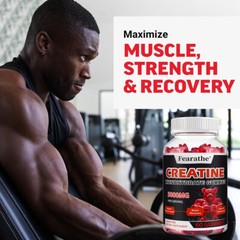 Sugar-Free Creatine Monohydrate 5000mg Gummies to Boost Gym Performance 60 Count