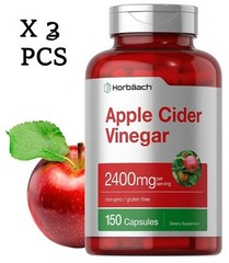 Apple Cider Vinegar Capsules | 2400mg | 150 Count | Non-GMO | by Horbaach