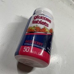 Trueplus Glucose Tablets Blood Pressure & Energy Support Raspberry Flavor 50ct