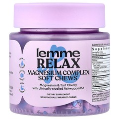 2 X Lemme, Relax, Magnesium Complex Soft Chews, Blackberry Lemonade, 30 Individ