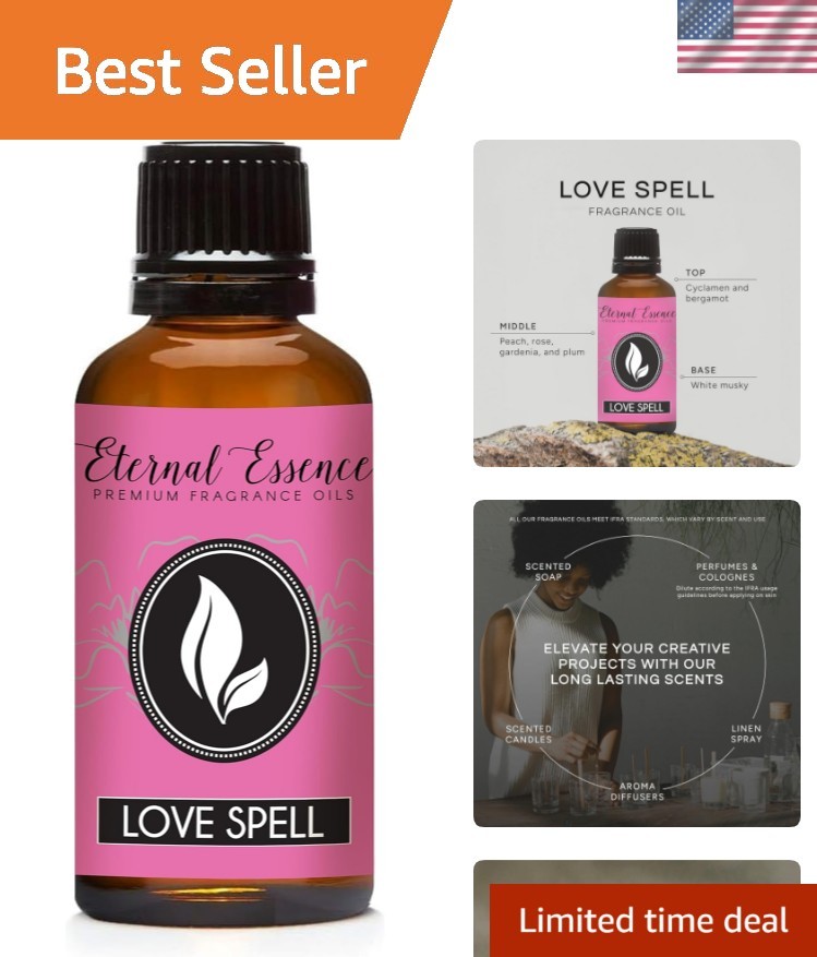Love Spell Type Fragrance Oil 30ml – for Candle, Soap Making, Aromatherapy, …