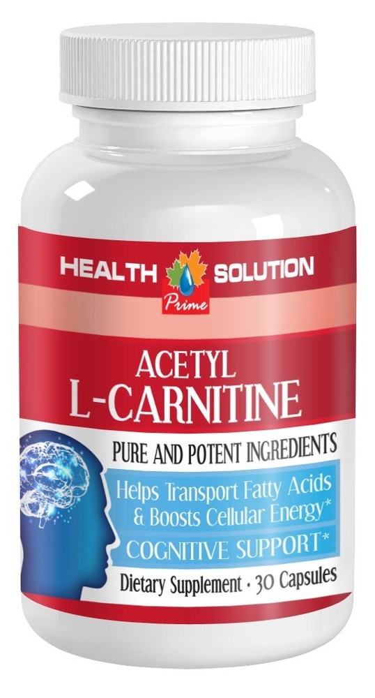 Acetyl L-CARNITINE – Boosts Cellular Energy – Transports Fatty Acids – 1 Bottle