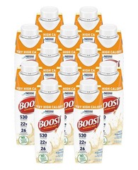 12 Pack Boost High Calorie Nutritional Drink, Very Vanilla, 8 FL OZ
