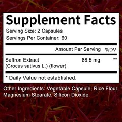 Saffron capsules: Balance emotions and protect heart, brain, and vision health.