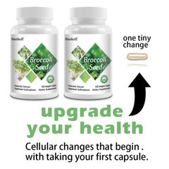 Sulforaphane Supplement – Broccoli Seed Extract 650mg Veg Caps
