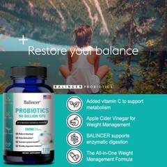 Probiotics 90 Billion CFU Potency for Healthy Digestive Immune Health，120 Caps