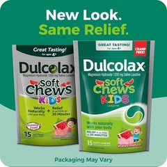 Dulcolax Kids Saline Laxative Soft Chews Watermelon Gentle Relief 15 Count