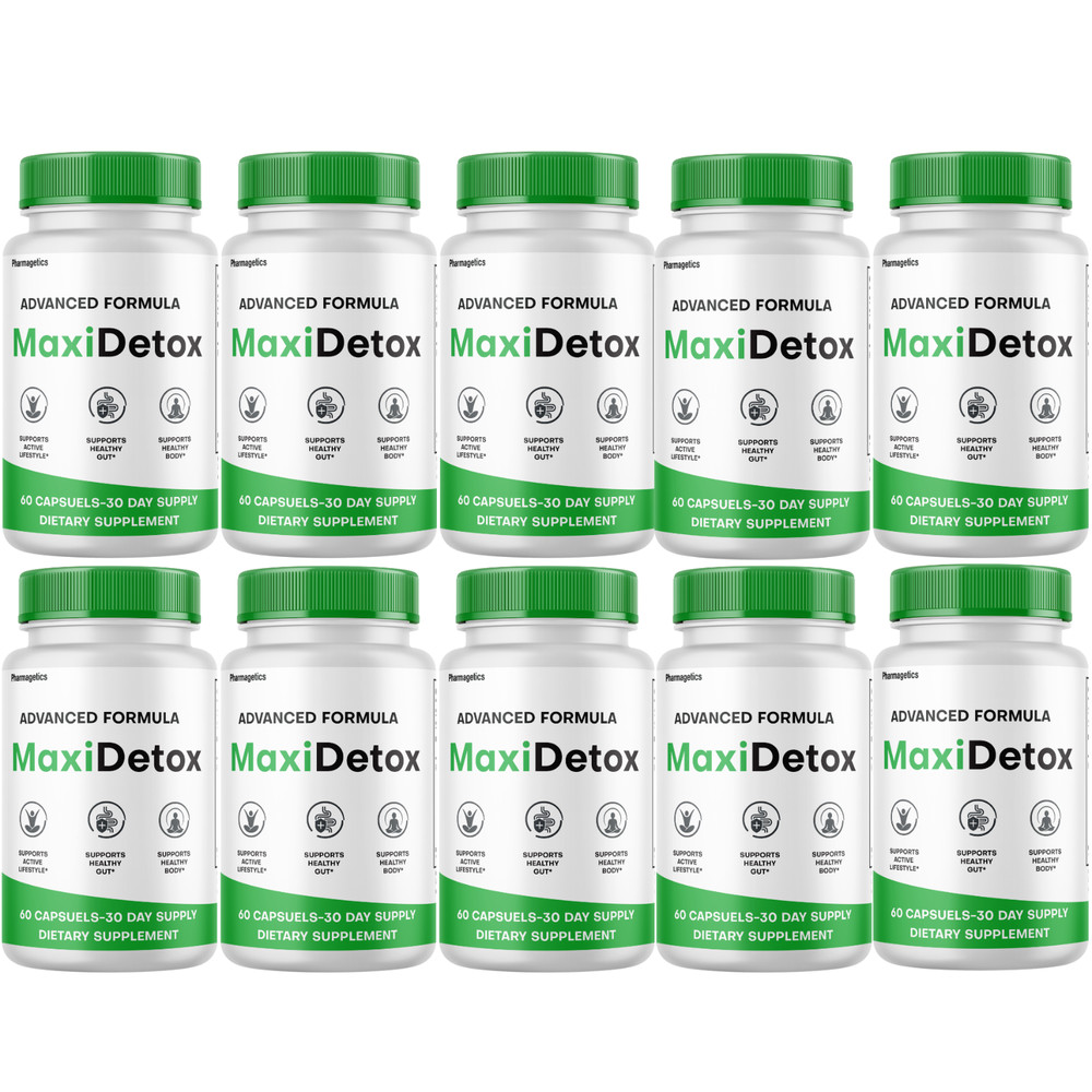 Maxi Detox Capsules Advanced Health & Fitness Formula MaxiDetox (10 Bottles)