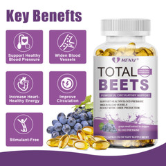 Total Beets Circulation Superfood Beet Root with Blood Pressure Support 120ct