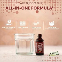 Clean Nutra Berberine with Ceylon Cinnamon Supplement Liquid Drops USA 2pack