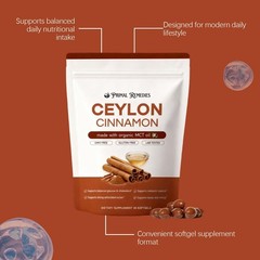 (2 PACK) Ceylon Cinnamon Softgels, Ceylon Cinnamon Soft Gels 7200Mg Equivalent M