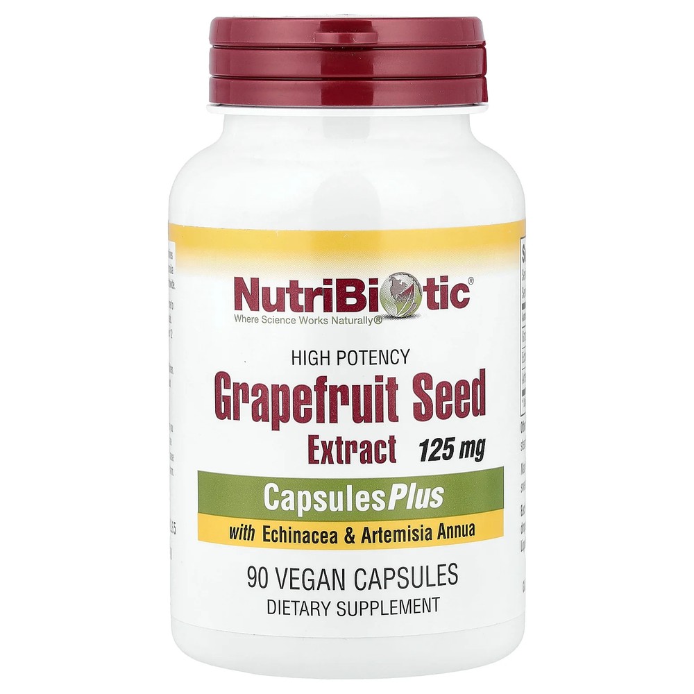 2 X NutriBiotic, Grapefruit Seed Extract , 125 mg, 90 Vegan Capsules