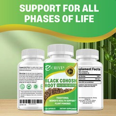 Black Cohosh Root Capsules 540mg- Menopause, PCOS, Estrogen Metabolism & Balance