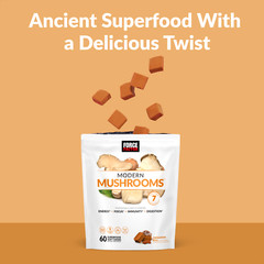 Force Factor Modern Mushrooms Soft Chews – Energy, Focus, Immunity, & Digestion