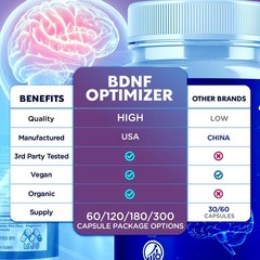 (5 Pack) BDNF Advanced Nootropic Brain Support Max Supplement 300 Capsules