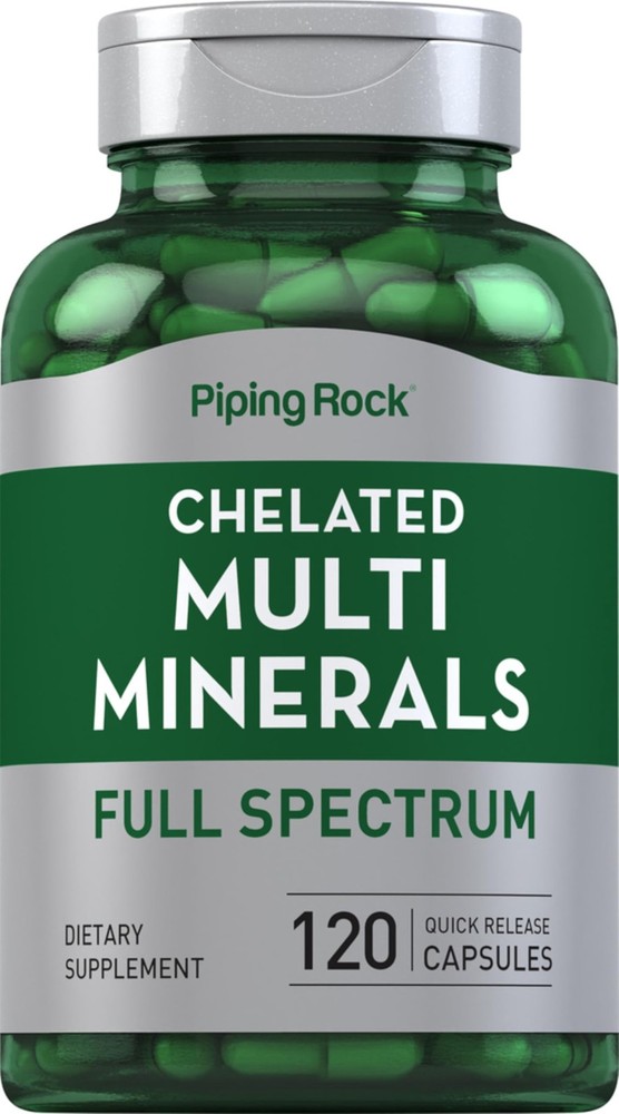 Piping Rock Mega Multi Mineral Chelated Supplement | 120 Count (Pack of 1)