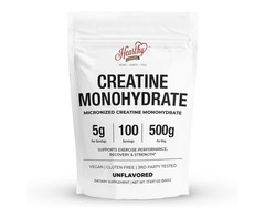 HEARTHY FOODS Creatine Monohydrate Micronized Powder 500G – 100 Servings, 5000mg