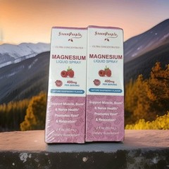 GreenPeople Magnesium Liquid Spray – Raspberry Flavor – 2 fl oz – Lot of 2 – New