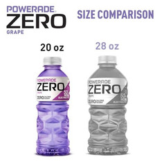 POWERADE Electrolyte Enhanced Zero Sugar Grape Sports Drink, 20 Ounce (Pack of 8